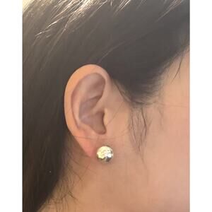 RARE Tiffany & Co. Sterling Silver 925 Hardware Bead Ball Stud Earrings SZ 12mm